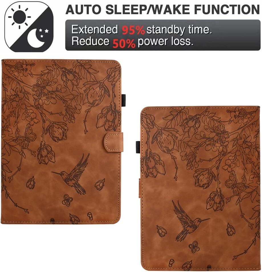 Compatible for Kindle Paperwhite 4 (2018) 10th Generation (Color: Light Blue) Leather Wallet Flip Back Case Pattern image 2