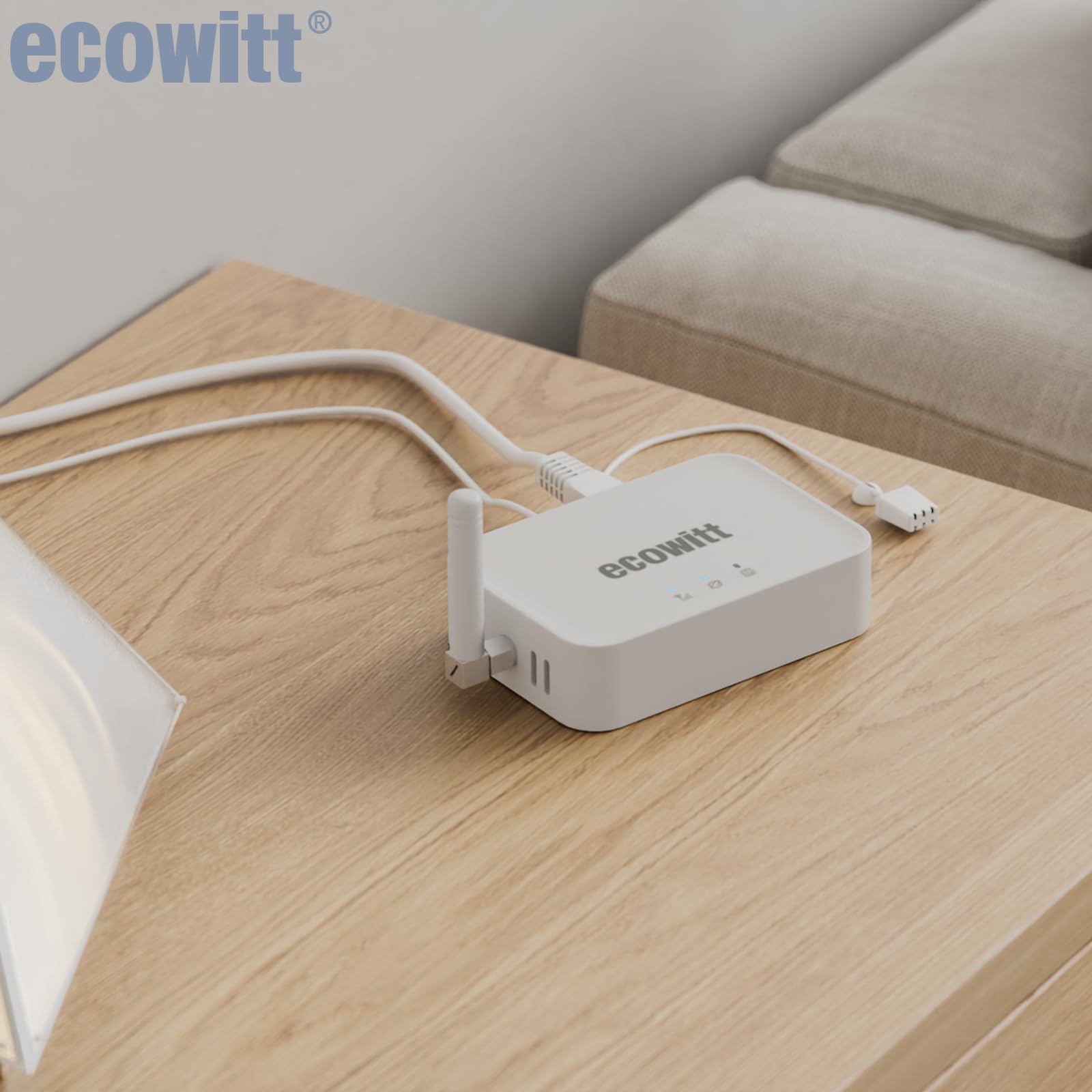 ECOWITT Czujnik wilgotności podłogi WH51+ Gateway GW3000, zintegrowane czujniki, tester wilgotności gleby 3 w 1, dokładny pomiar, sonda pojemnościowa, miernik wilgotności do ogrodu wewnętrznego i