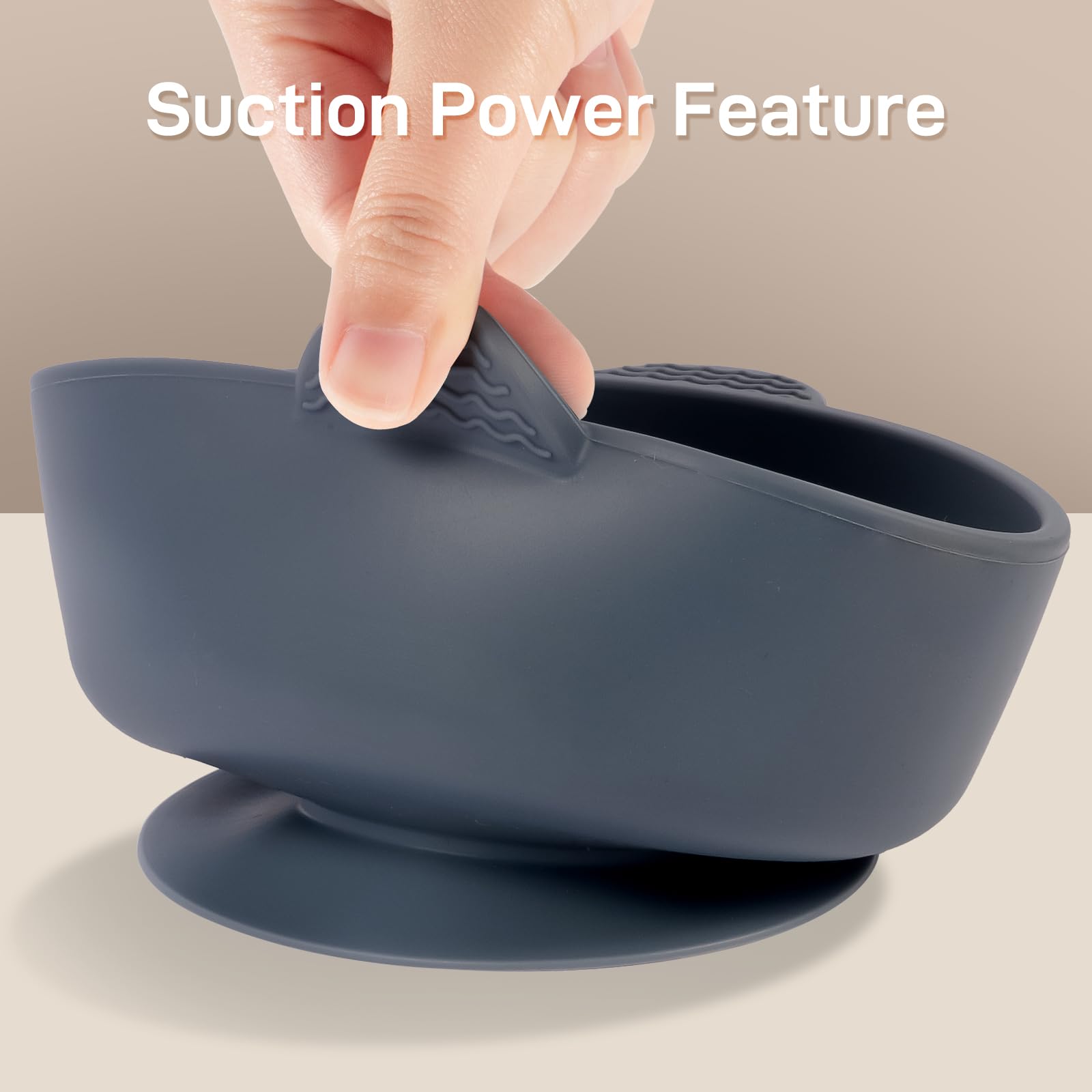 Silicone Baby Feeding Set - 3 Suction Bowls With Spoons & Forks, 100% Food Grade