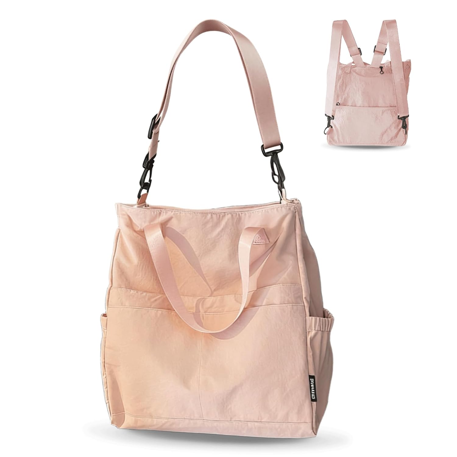 Bolsa tiracolo feminina de viagem com compartimento para laptop e academia, bolsas de ombro, caminhadas, trabalho, rosa, carry on, Bolsa de viagem 3 em 1: mochila, bolsa…