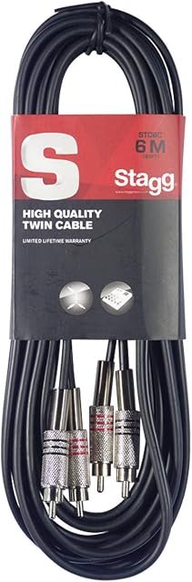 Steagg Series Twin RCA/M - Twin RCA/M Kabel - 6m