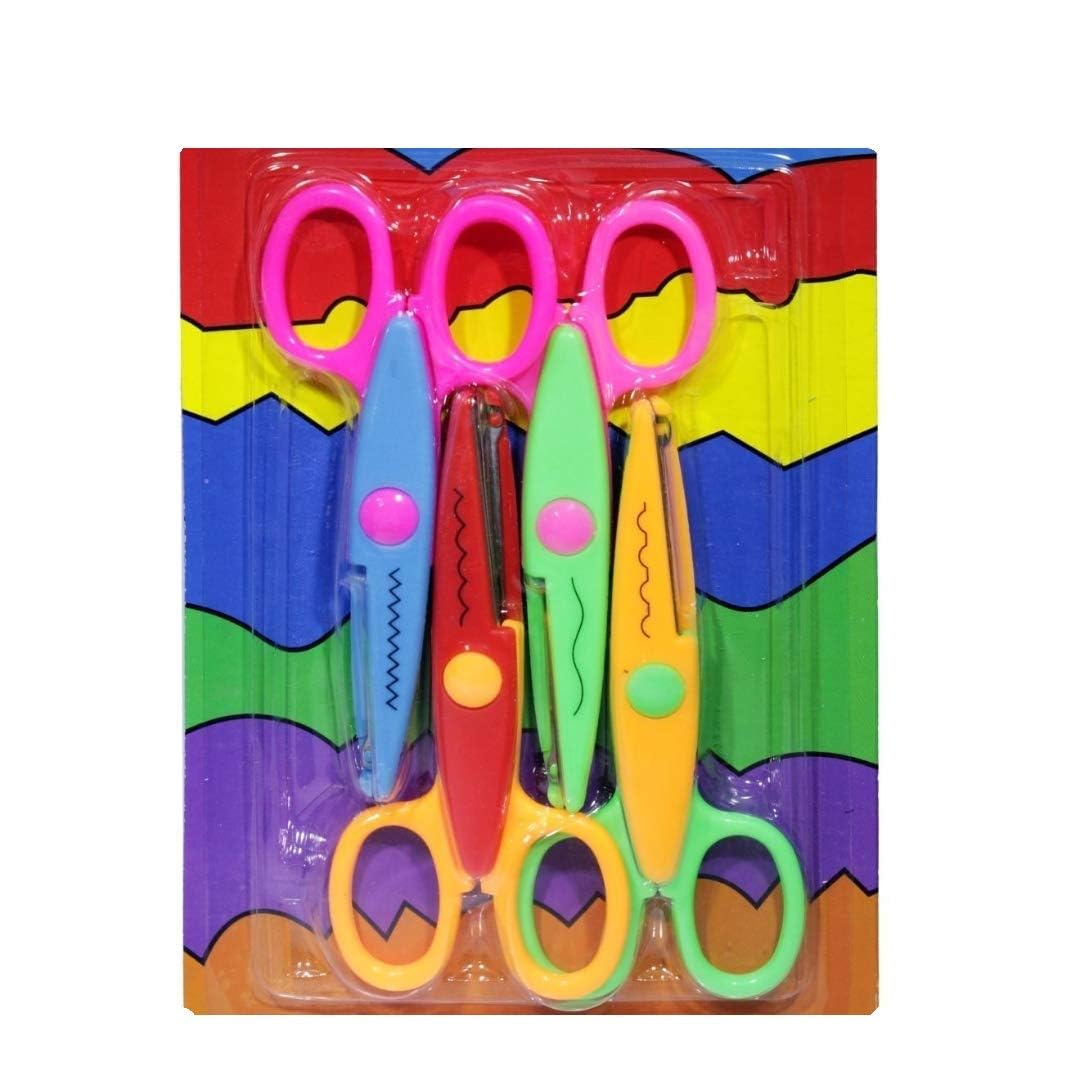 Kreative Kraft Decorative Modern Zigzag Art & Crafts Border Edge Scissors Set (4pcs)
