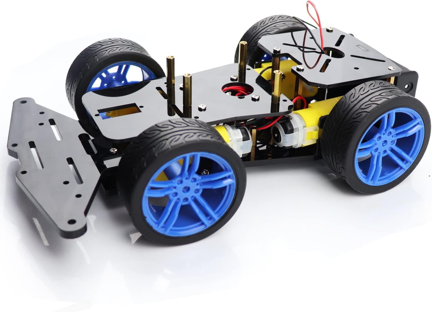Arduino Robot Car Kit - 4WD Smart Robot Car Chassis with Motors, Wheels and Battery Case for Arduino R3/R4/Leonardo/Raspberry Pi 5/4B/3B+/3B/2B/1B+