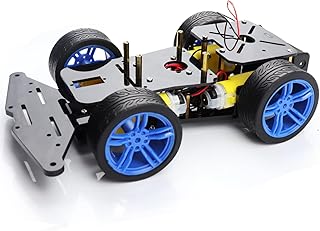 for Arduino Robot Car Kit, LK COKOINO 4WD Smart Robot Car Chassis Kit with Motors, Wheels and Battery Case for Arduino / Raspberry pi / Micobit Robot Building