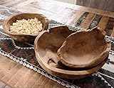 teakholz schale groß Aus einem Stück uraltem Holz M W Teakholz-Schale Holzschale Obstschale Schale Teak 20cm