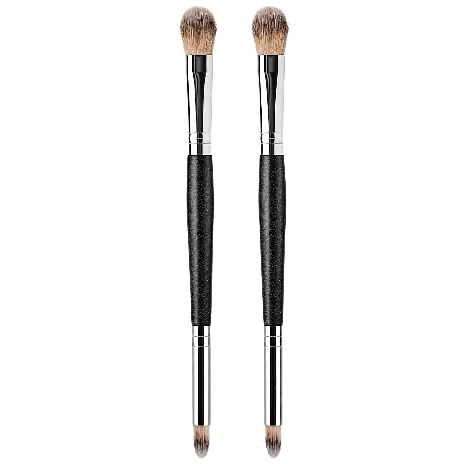 2 Pieces Double Head Eye Makeup Brush Set, Eyeshadow Brush and Applicator, Soft Makeup Brush for Eyeshadow, Concealer, Precise Makeup