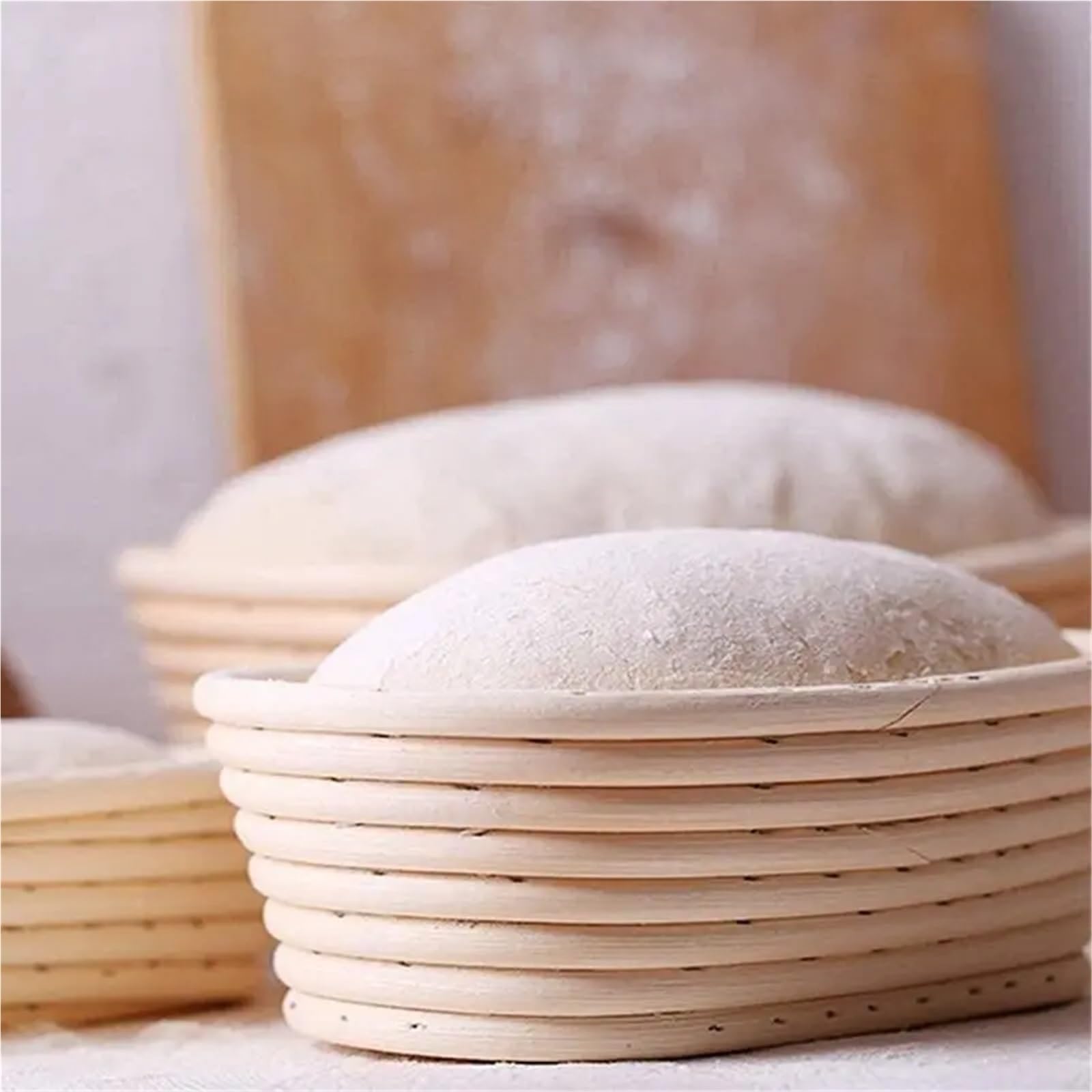 Cesta de mimbre for fermentación masa, cesta Natural for pan Para Hornear Pan(Baker Bread S)