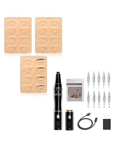 Whalrace PMU Practice Skin con kit de máquina PMU inalámbrica