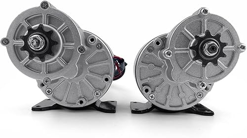 Miniatura 3 de L-faster Motor lento del engranaje del cepillo de la impulsión dual del piñón 25T del regulador del joystick para la silla de ruedas