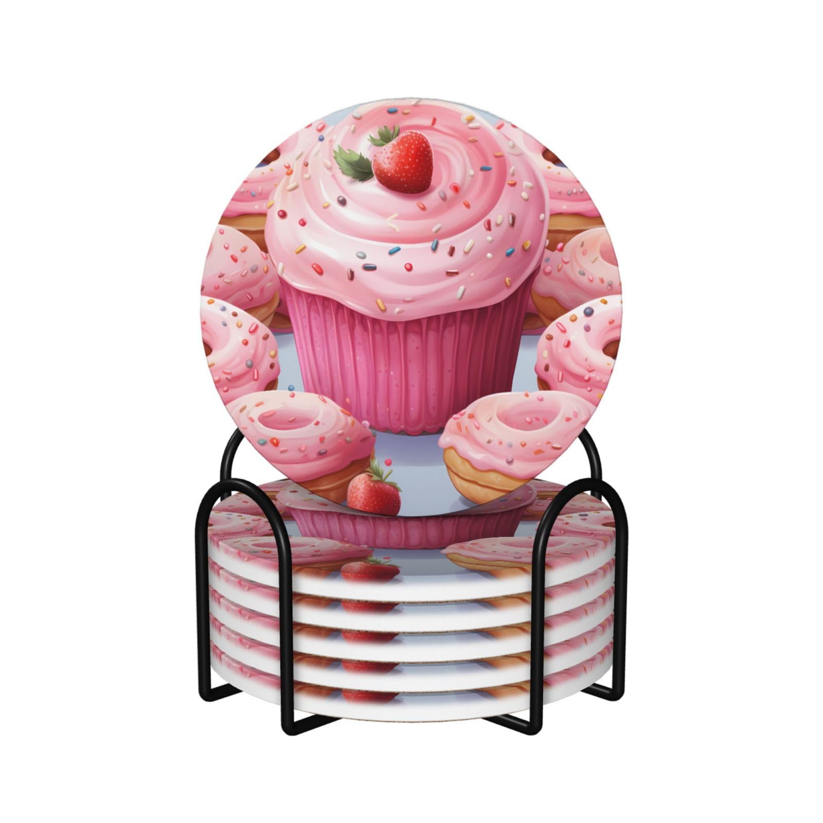 Dessous de verre céramique pour décoration de table basse et goûters gourmands