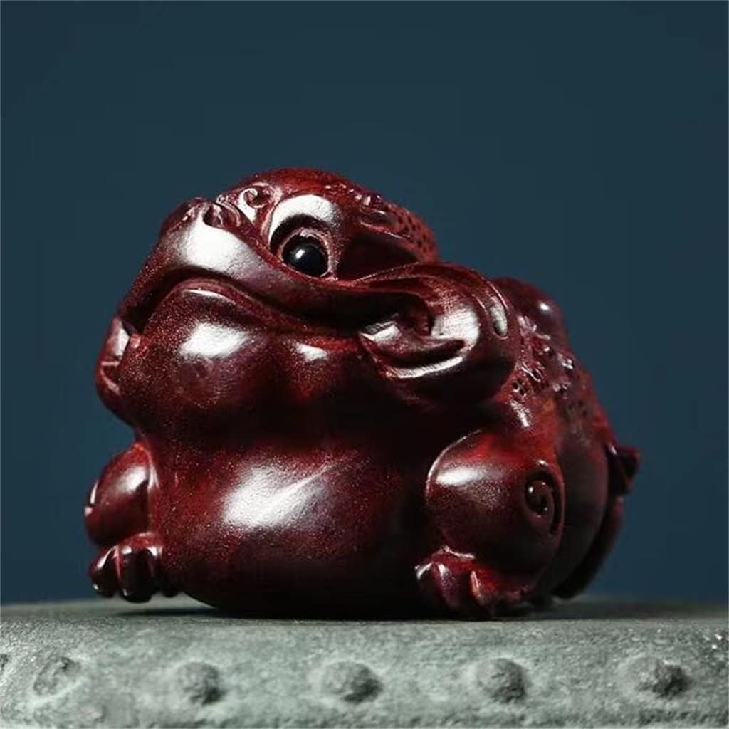 n/a Guofeng Rosewood Carved Wenwan Handle Pieces Fengshui Desktop Decoration