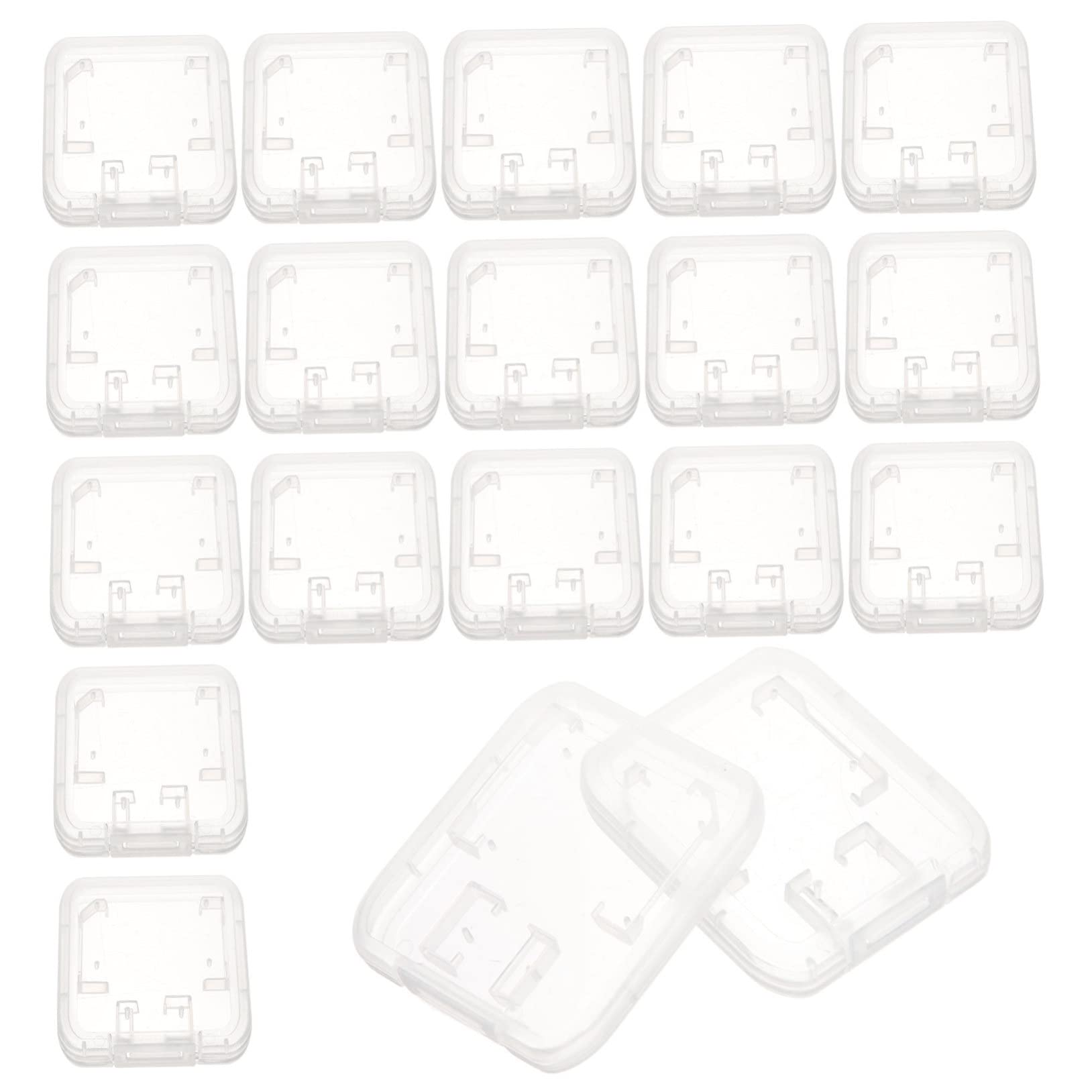 Happyyami Chic Sturdy Plastic Card Holder Case Small Memory Card Storage Box Lock Feature