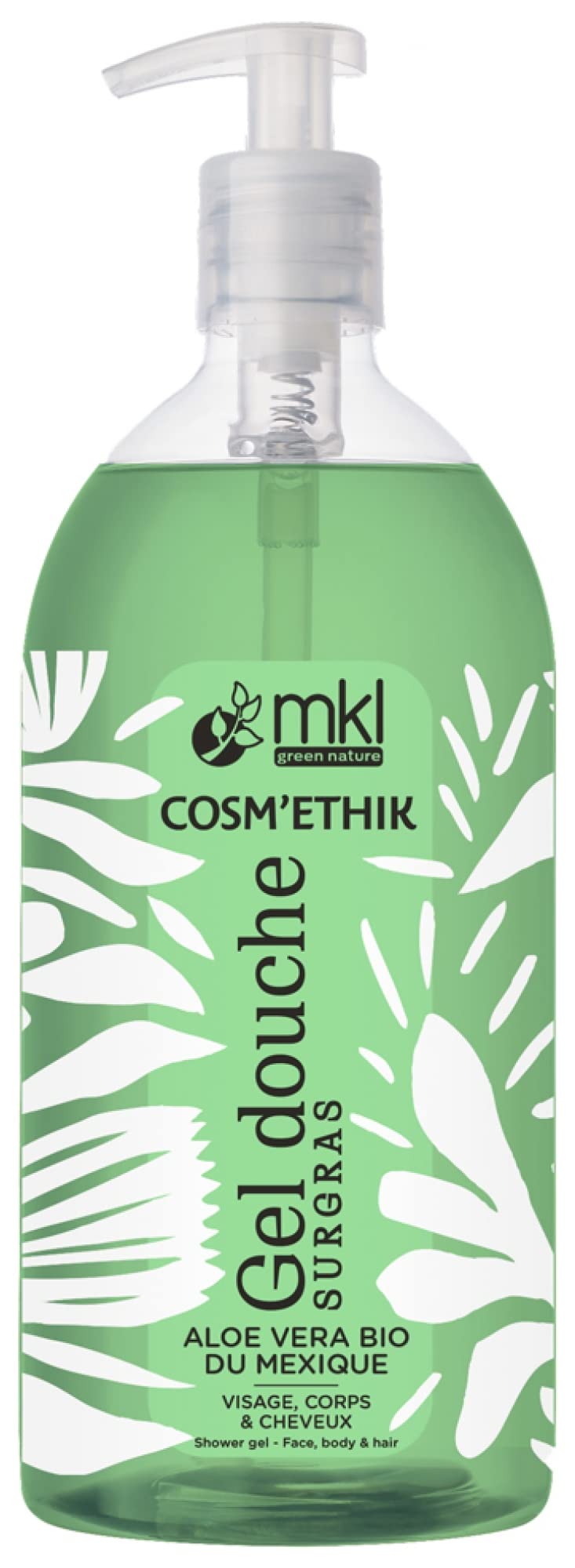 MKL Green Nature Cosm'Ethik Superfatted Shower Gel Organic Aloe Vera from Mexico 1 Liter