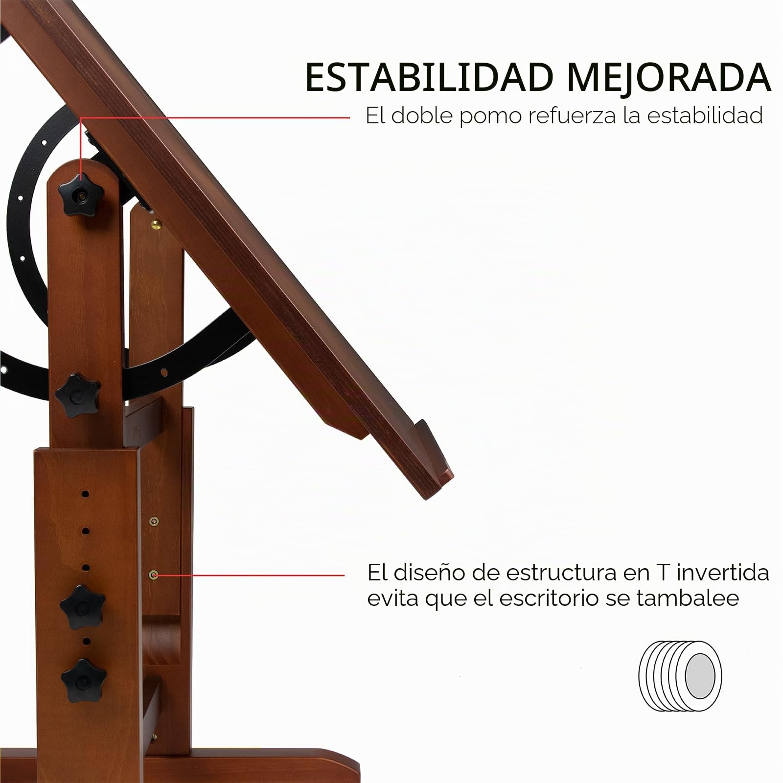 MEEDEN Mesa de Dibujo de Madera Extra Grande: Mesa de Pintura Ajustable en Altura de 106 cm x 76 cm - Escritorio de Dibujo para Artistas - Mesa Inclinable para Arte, Manualidades, Lectura y Escritura