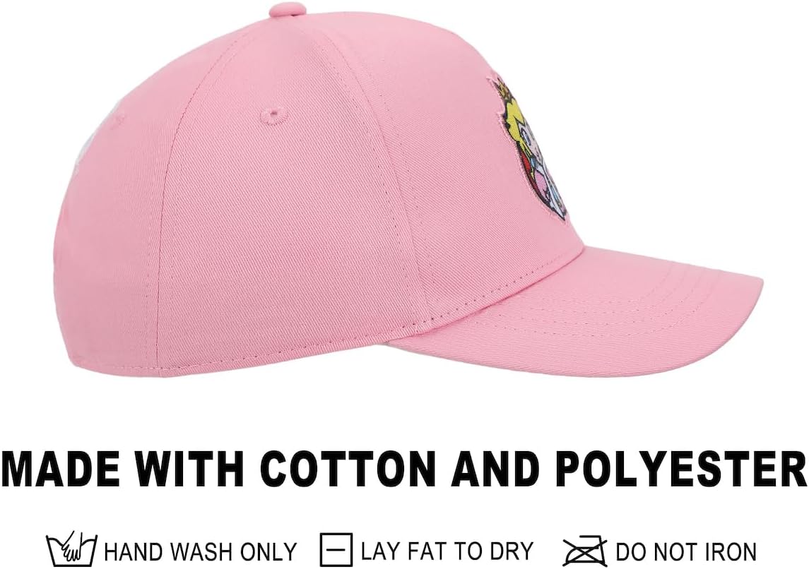 Super Mario Brothers Princess Peach Youth Adjustable Baseball Cap - Image 4