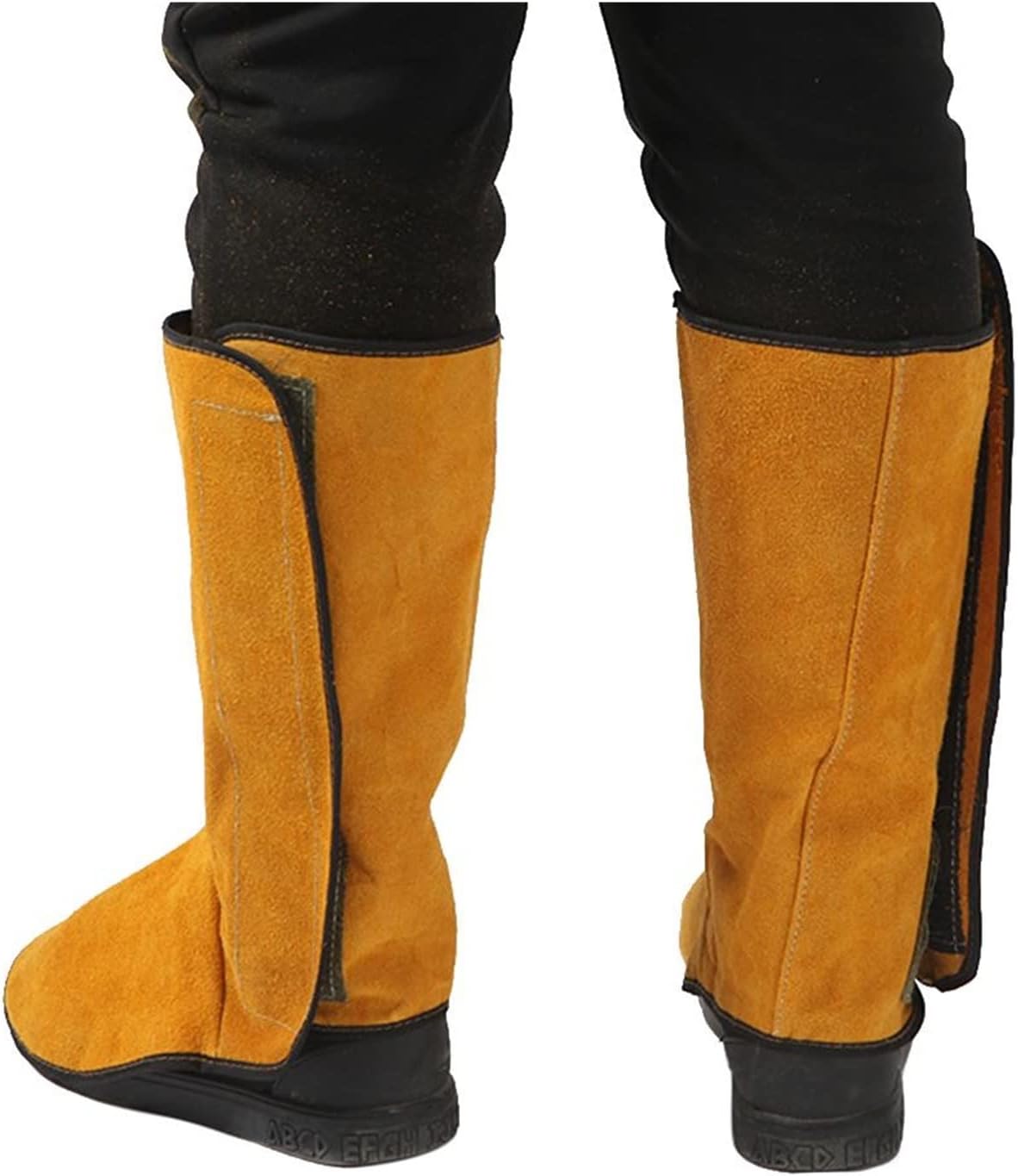LIAMOS Leather Welding Fire Protection Foot Workplace Welding Leather Long Shoes Boots Leggings Welder Foot Cover Wear Welder Tools,Superior Protection