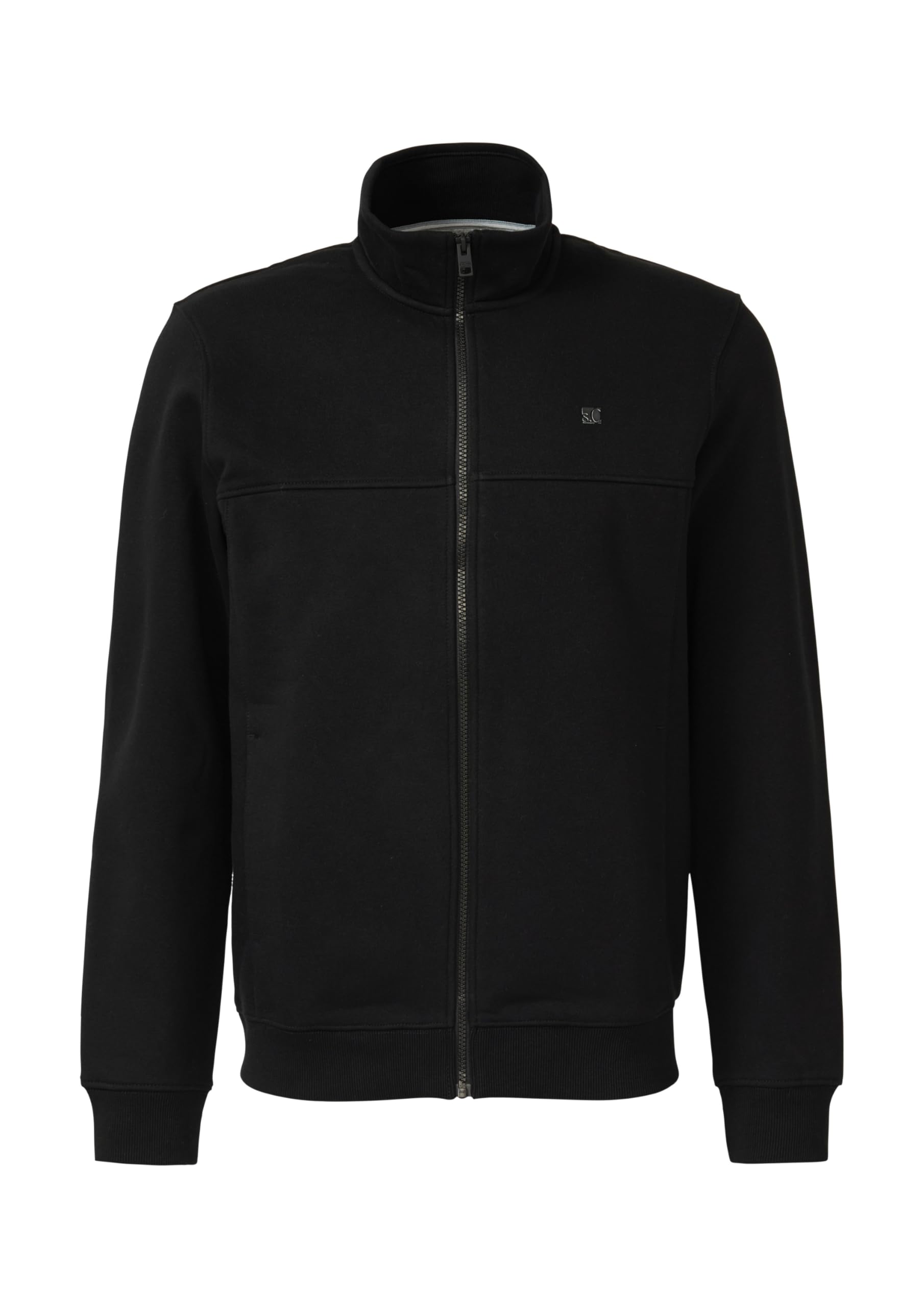 s.Oliver Sweatshirt-Jacke mit Stehkragen und Eingrifftaschen