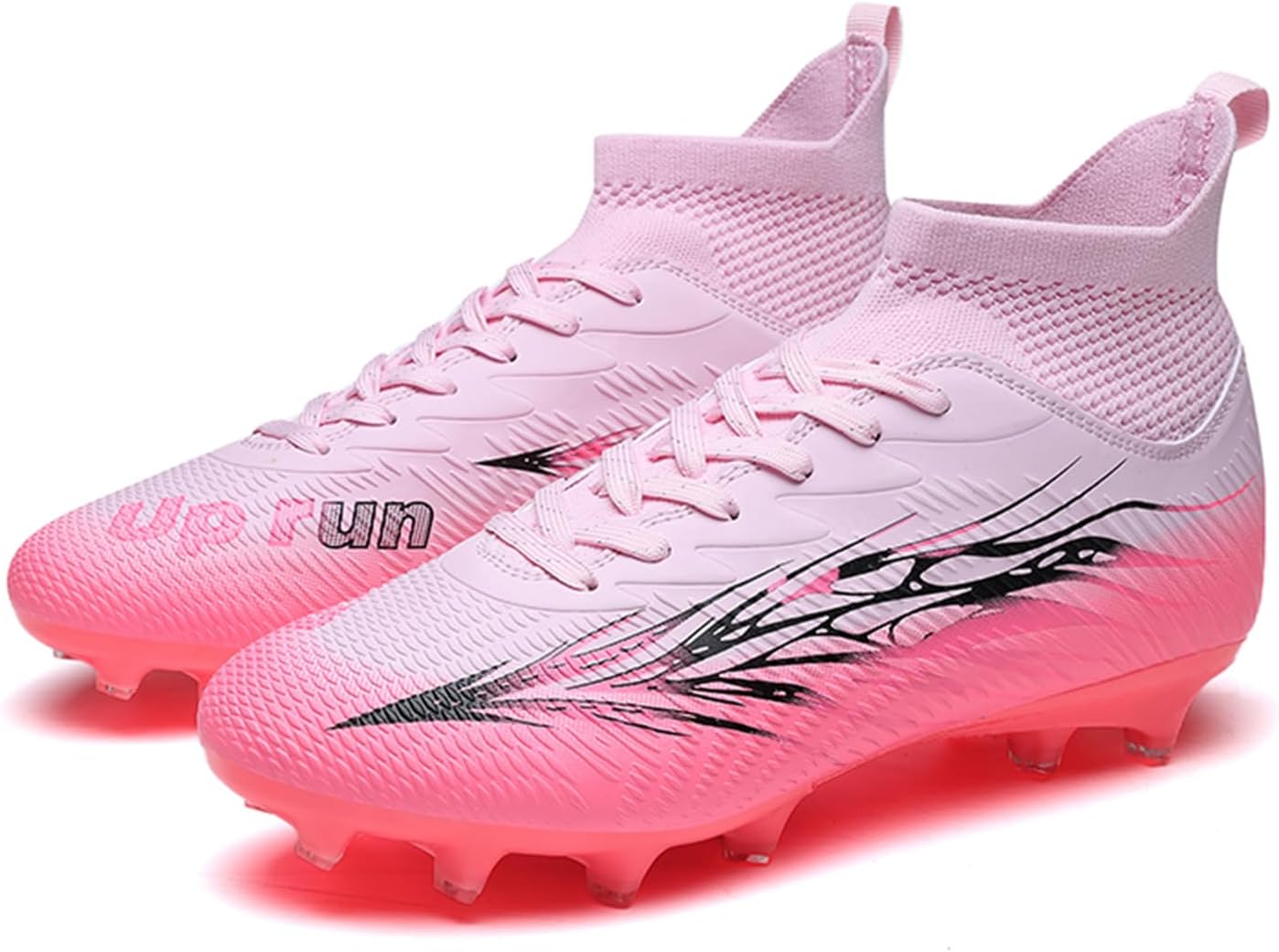 Football Cleats for Men Women High Top Soccer Shoes FG Long Spikes Football Shoes Adult Lightweight Outdoor Professional Athletic Training - Image 4