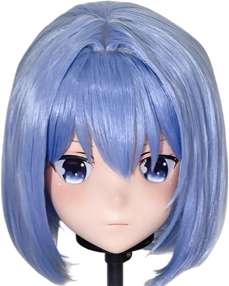 (AL074) Customize Character Crossdressing Full Head With Lock Anime Cosplay Japanese Animego Kigurumi Mask