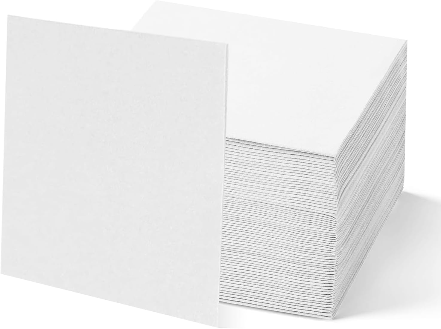 KMAKII Cocktail Napkins 100 Pack White Beverage Napkins Disposable Paper Dinner Napkins for Birthday Graduation Party Restaurant Bar Picnic Size 8×8 Inches