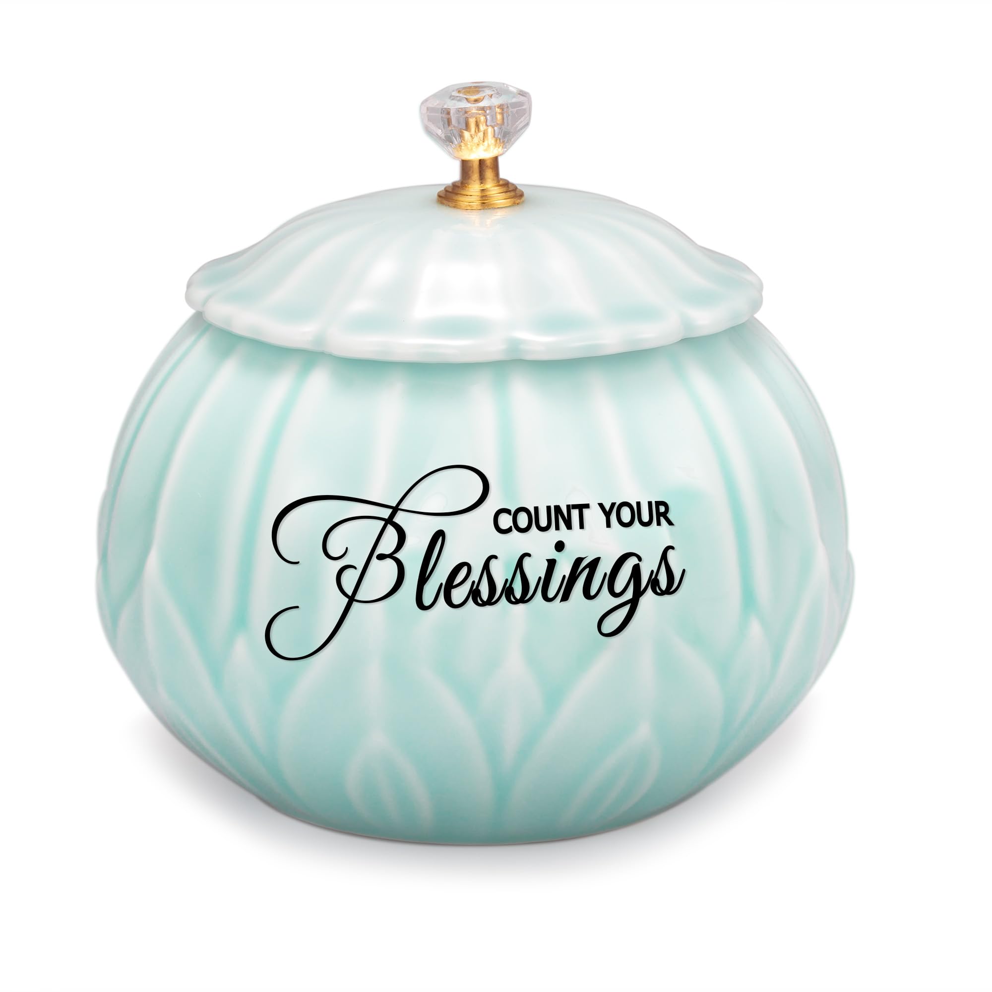Ceramic Blessings Jar with 36 Blank Cards -Decorative Jars With Lids- 4.9