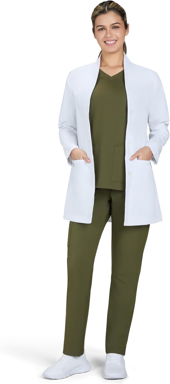 KOI Scrubs Essentials Care Women's 4-Pocket Stretch Lab Coat - Image 4