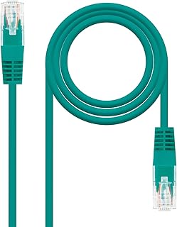 Cable de Red UTP Cat.6, AWG24, 1.0 m, Color Verde; Ideal para Conexiones rápidas y estables en Redes Ethernet.