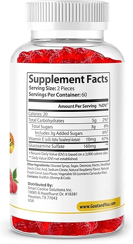 Miniatura 2 de Gomitas masticables con soporte articular, extra fuerza con glucosamina y vitamina E, apoyo natural para articulaciones y flexibilidad, 120 gomitas