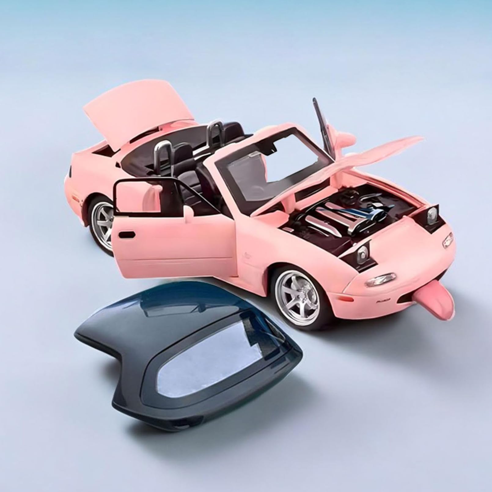 MODVKVK Mazda MX-5 Miata 1:32 Model Car, Toy Car With Light & Music, Removable Top, Pull-Back Function, Alloy Die-Cast - Image 2