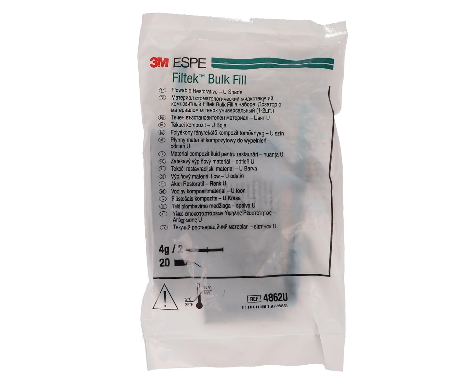 3M ESPE 4862U Filtek Bulk Fill Flow Flowable Restorative Syringe Universal 2 Gm