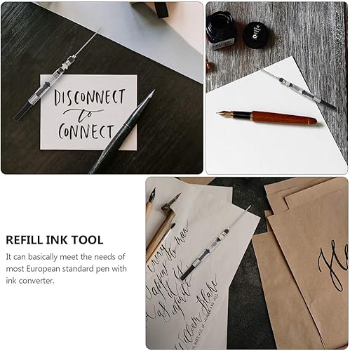 Miniatura 2 de Convertidor de pluma estilográfica, pluma estilográfica, relleno de tinta, punta extraíble, convertidor de resorte, herramienta de escritura