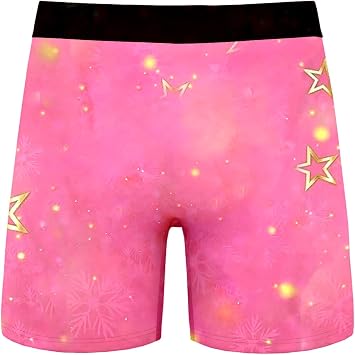 Mens Christmas Lingerie, Boxers for Men, Boxers Reindeer Snowflake Santa Claus Printed 3d Novelty Xmas Underpants Breathable Comfortable Soft Underwear Loose Festive Costumes Plus Size Retro