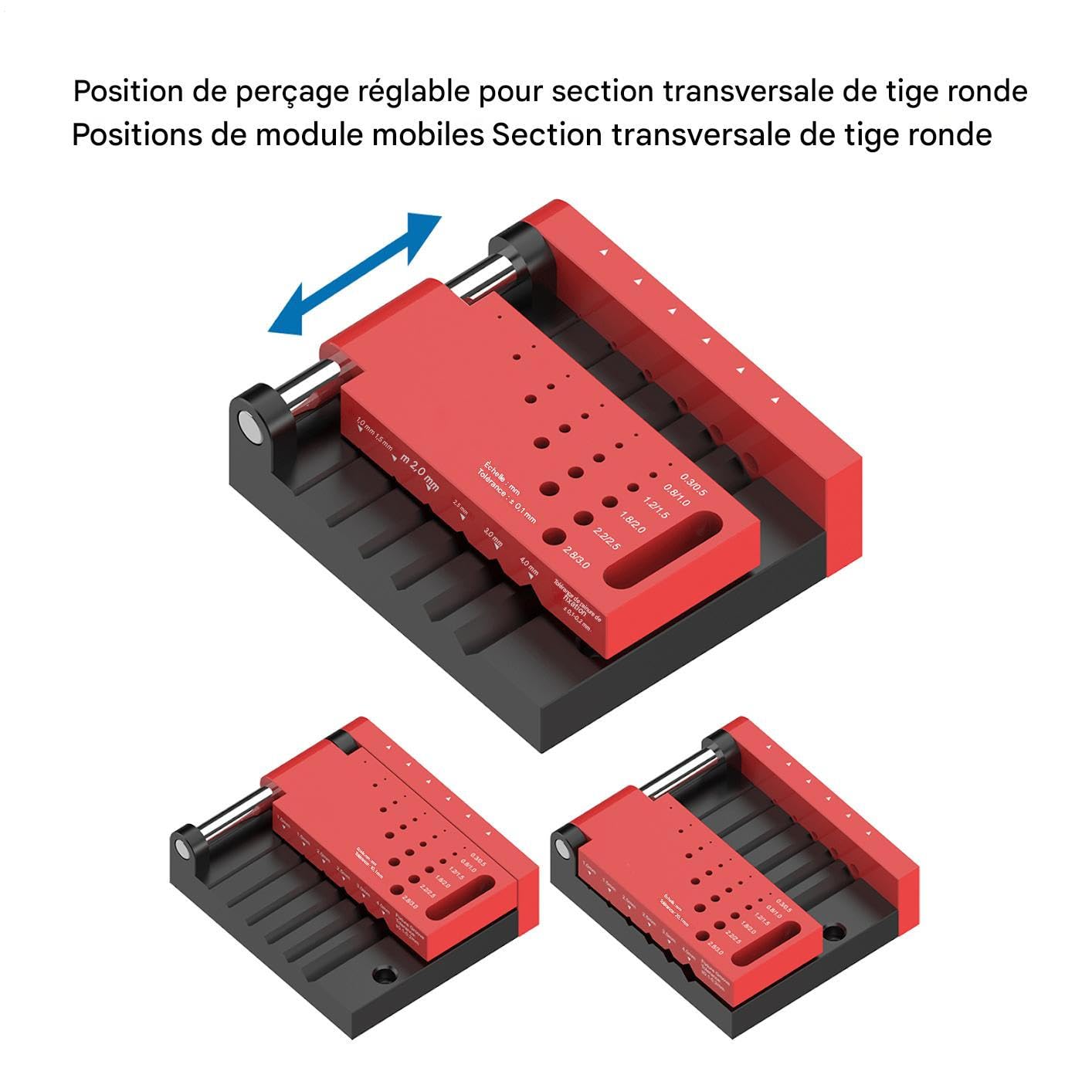 Plantilla De Guía Para Perforación,Localizador De Posicionamiento | Para Trabajar Madera - Localizador De Agujeros De Punzonado | Para Carpintería, Banco de trabajo, Posicionamiento de Modelo y