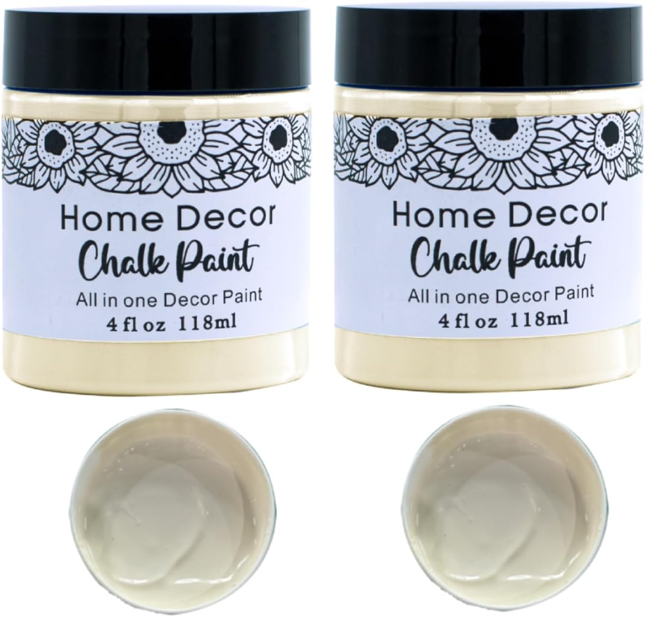 8 * 4OZ PCS Cream Furniture Paint Cream Matte Finish Wood Cabinet Sea Blue Chalk Paste Odorless No Sanding DIY Home Decor Chalk Paint For Wooden Furniture, Crafts, Table, Chair