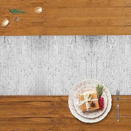 Chemin de table rustique de Noël au motif de mur de briques - 4