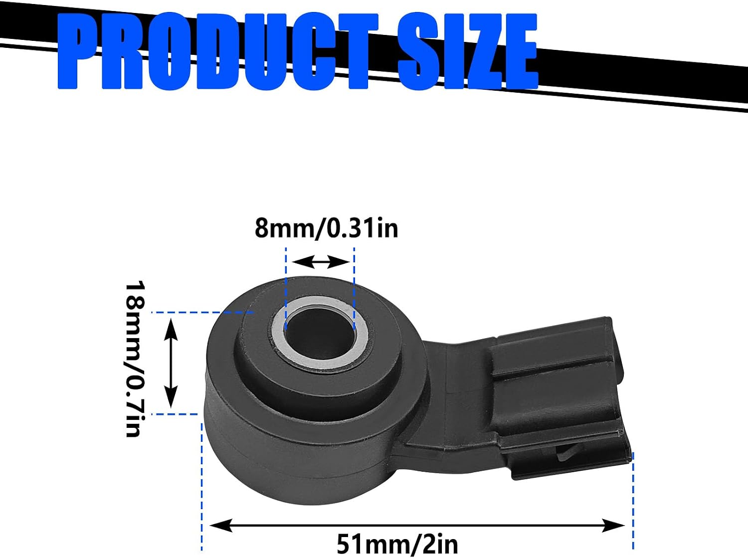 Ignition Knock Detonation Sensor, Compatible with Lexus ES300h GS450h GX460 IS200t IS300 LS600h Toyota Camry 4Runner Corolla Highlander Tacoma, 8961520090