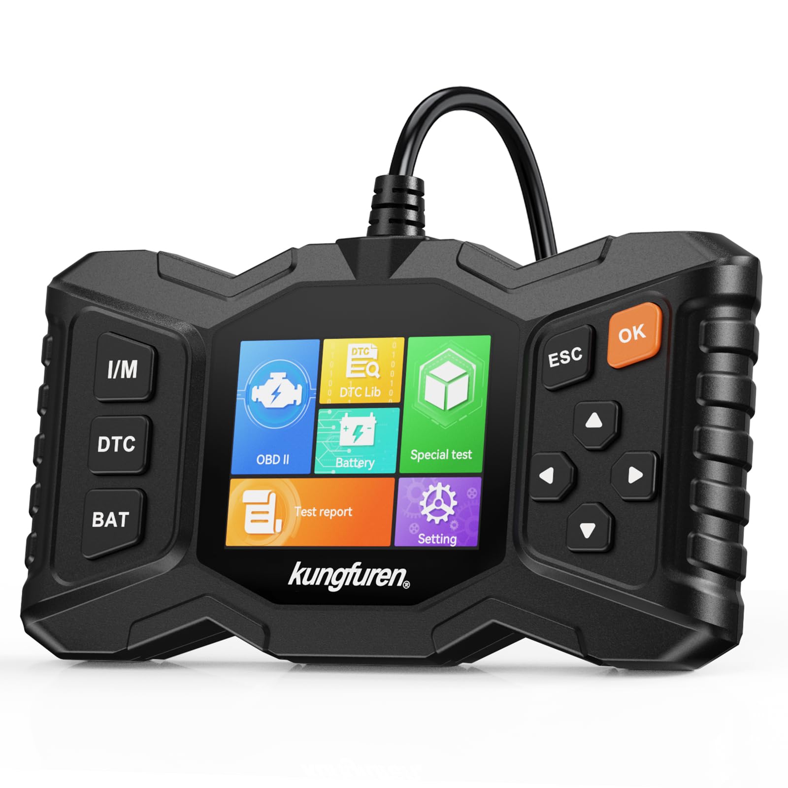 OBD2 Diagnosi Auto Diagnostica Italiano: OBD Auto Diagnostica Scanner per Multimarca Audi BMW Ford VW - Professionale Autodiagnosi Strumento Lettore Codici Errori Motore con Test Batteria