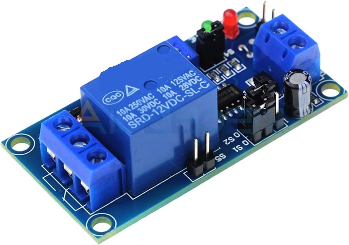 DC 12V delay Relay delay on/delay Off Control Switch Module with Timer Adjustable Potentiometer LED Indicator Light