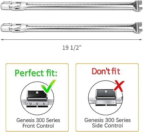 Miniatura 5 de GRISUN 7628 Kit de encendido para parrillas de gas Genesis 310 y 320, kit de tubo de quemador 62752 de 19.5 pulgadas de repuesto para Weber Genesis