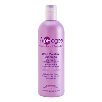 Aphogee Deep Moisture Shampoo for Dry Hair (16 Fl Oz) | Frizz Control | Moisturizing | Restores Body | Adds Brilliant Shine and Softness | Hydrates and Nourishes Frizzy Hair