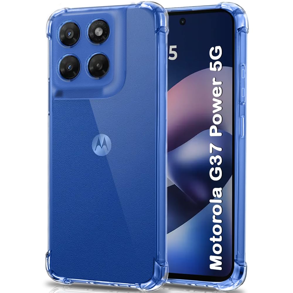 TheGiftKart Transparent Crystal Clear Back Cover Case for Motorola Moto G37 Power 5G | Shockproof Soft TPU Case | Cushioned Edges for Ultimate Protection Back Cover Case (TPU, Transparent)-image-23