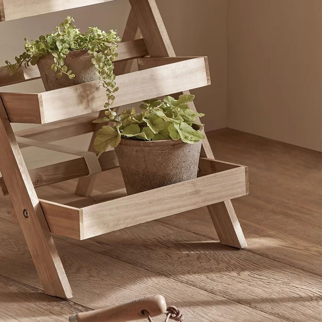 Multi Tiered Plant Stand Indoor Balcony Wooden Succulent Storage Rack Outdoor Folding Garden Multi-Layer Flower Pot Rack Corner Outdoor Plant Stand