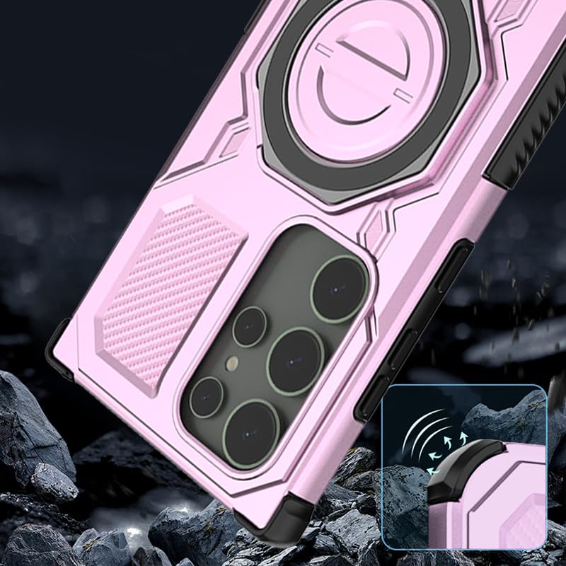 Coque Samsung S24 Ultra antichoc rose pour éviter les bris d'écran