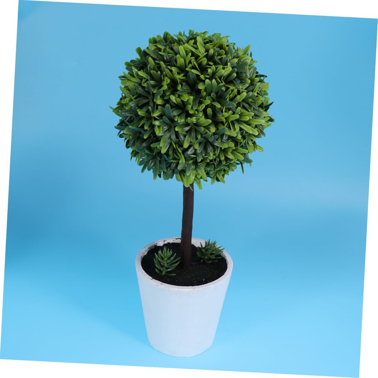 Holibanna Floral Ornaments Decor Artificial Grass Ball Bonsai Lifelike Topiary Plant for Wedding Decor (Small)