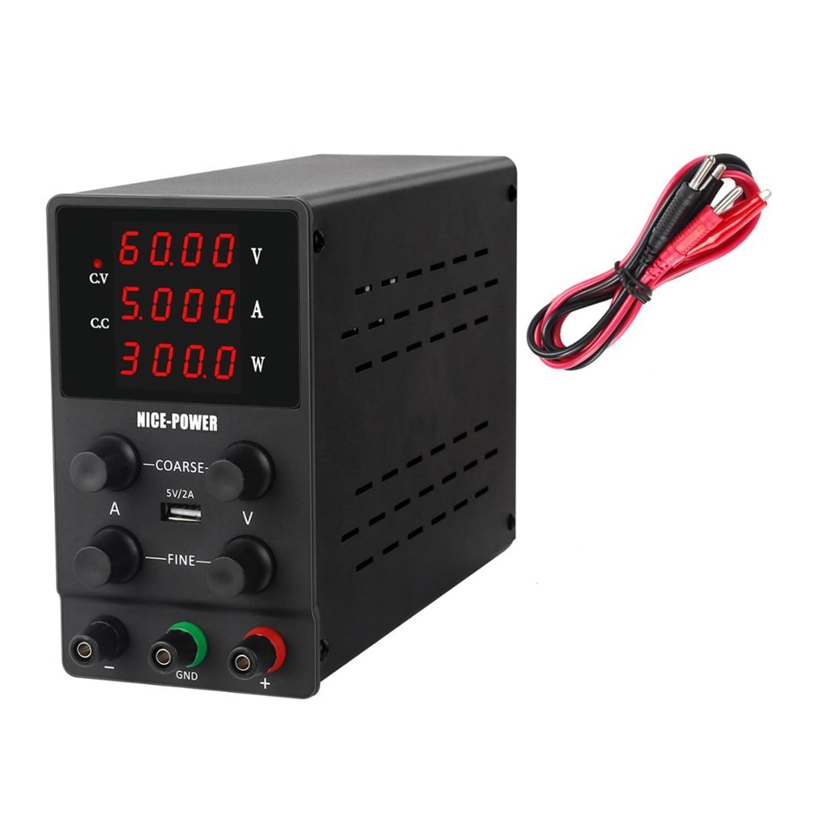 Alimentation DC, Dc Laboratoire 6 0v 5a Alimentation réglable réglable 3 0V 10a Régulateur de tension STABILISANT STRUCTION DE BAND DE BANDAGE SOURCE(Grijs)