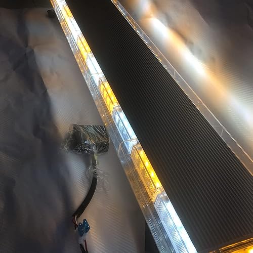 Miniatura 3 de Barra de luces estroboscópicas de emergencia de 47 pulgadas con 88 luces LED de advertencia con soportes de montaje, para vehículos, seguridad,