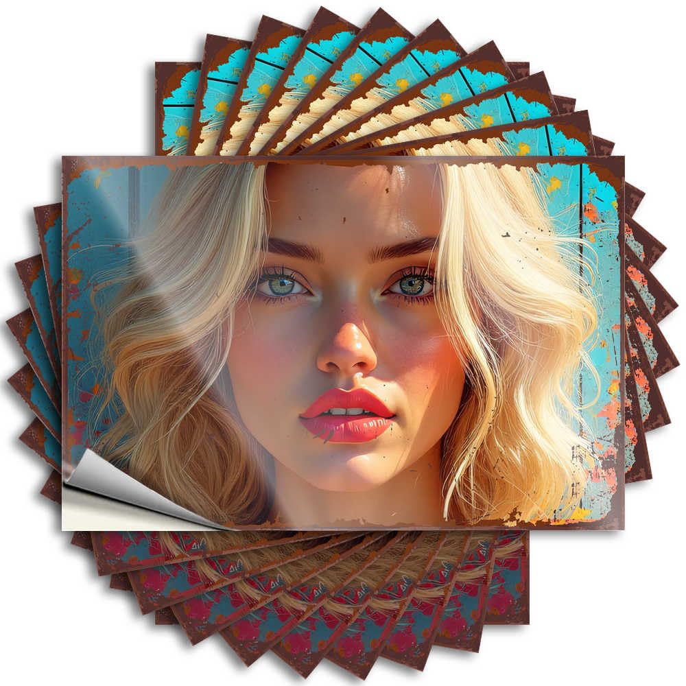Cool Decor Tumbler Saying | Golden Waves: A Portrait of Summer Elegance Western Bathroom Durable Vinyl Sticker Easy Apply for Drinking(6X9CM)