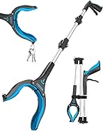 36inch Grabber Reacher Tool for Seniors, Foldable Reacher Grabbers Pickup Stick with Anti-Slip 360° Rotating Jaw, 4