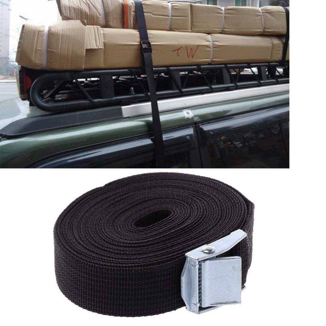 DIY Crafts Pack of 2 Pc, Multi, Break Tie Down Straps Lashing Strap Cargo Straps Cam Buckle Travel Luggage Accessories Lashing Motorcycles Lawn Equip (Pack of 2 Pc, Multi) 1