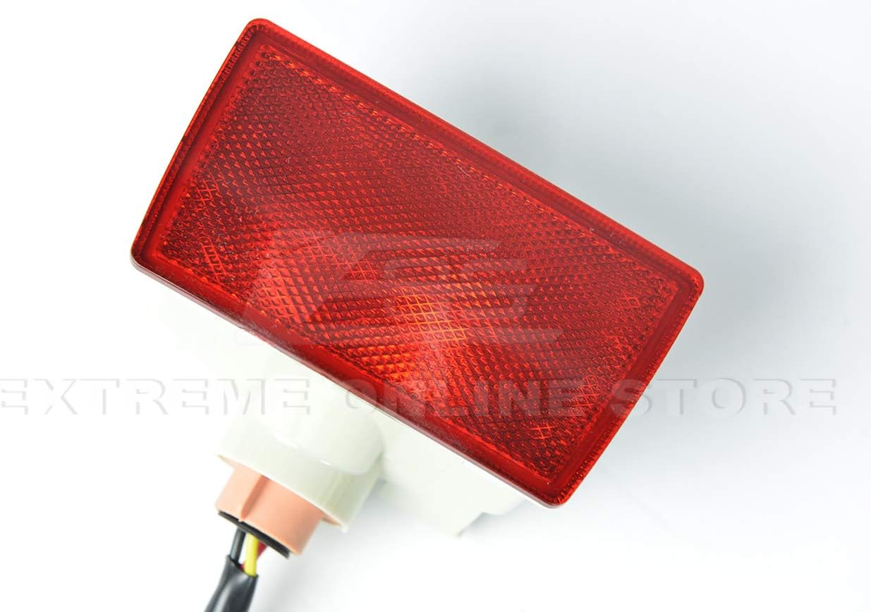 Extreme Online Store Replacement For 2011-2014 Subaru Impreza WRX & STi / 2013-Present Subaru XV Crosstek | CRYSTAL RED Lens JDM Rear Driving Fog Light Reverse Back Up Tail Lamp